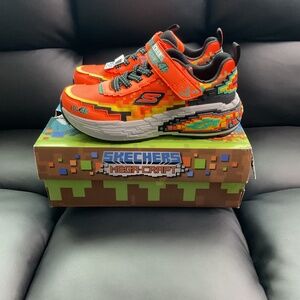 Skechers Kids' Mega-Craft 4K Sneakers Orange Black Size 2.5 Youth